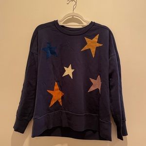 Star patterned madewell crewneck sweater (size L)